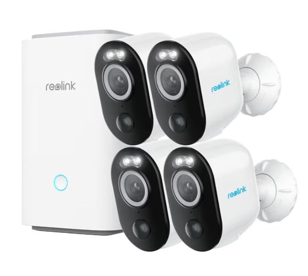 Reolink Home Hub + 4x Argus 3 Pro 2K | 4MP | Battery Camera