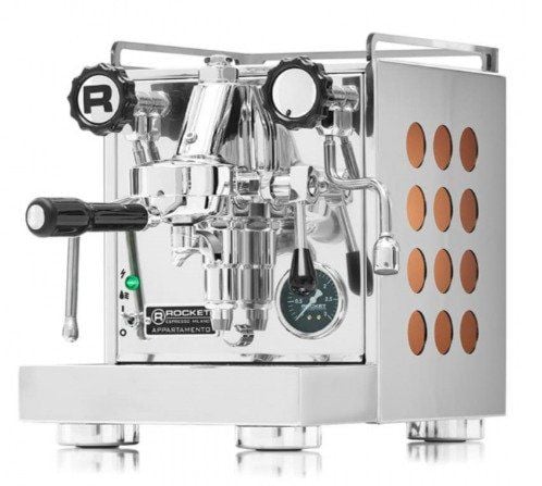 Rocket Appartamento kompakt espressomaskin Siebträger krom/koppar