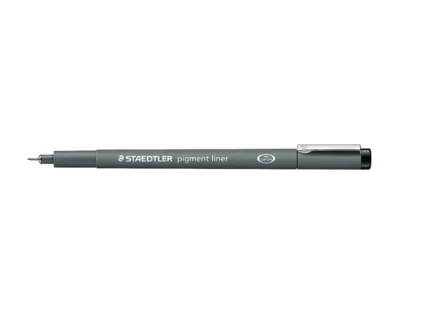 STAEDTLER pigment liner - Fineliner - svart - fargeblekk - 0.2 mm