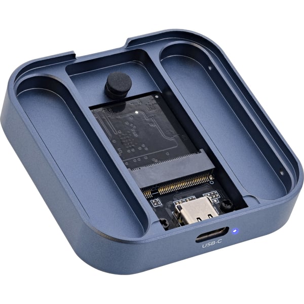 InLine Clip Case - Magneettinen USB-C-kotelo SATA III &amp; NVMe M.2 SSD-asemille (00031M)