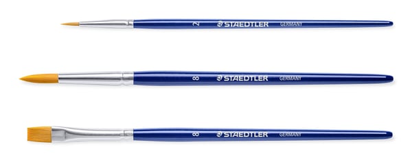 Staedtler 989-SBK3-3, Børstesett, Filbert-pensel, Syntetisk