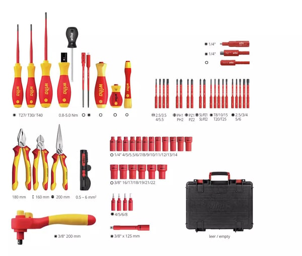 Wiha 45833 L-mechatronics-työkalusarja 62 osaa VDE