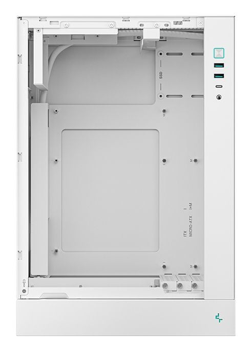 DeepCool CH170 PLUS WH PC-kotelo micro-ATX valkoinen karkaistulla lasilla