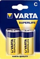 Varta Superlife 2014 - Batteri 2 x C - Karbonsink