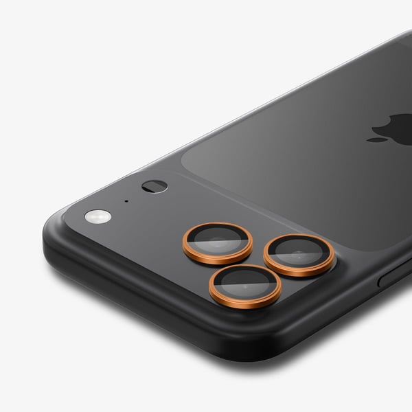 Spigen Optik Pro EZ Fit, Apple, iPhone 17 Pro, Fallsäker, Reptålig, Orange, 2 styck