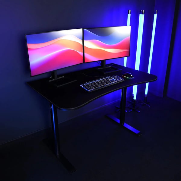 Arozzi Arena Gaming Desk - Small - Pure Black