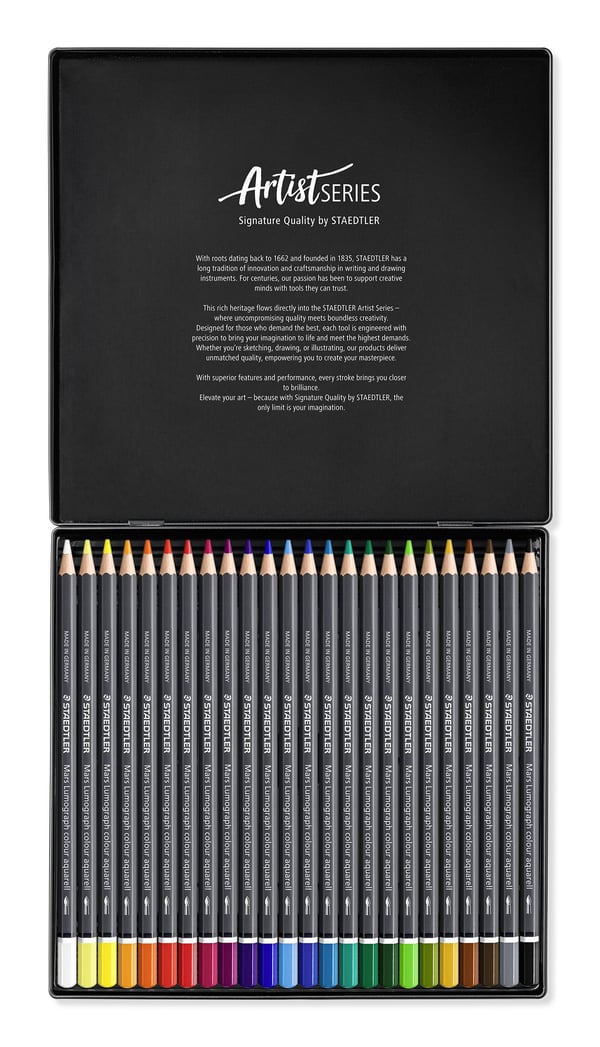 Staedtler Mars Lumograph, Soft (myk), Flerfarget, 24 stykker