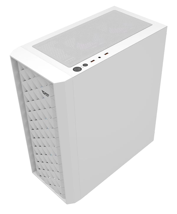 Darkflash DK351 datamaskindeksel + 4 vifter (hvit)