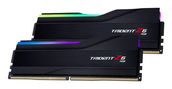 G.Skill Trident Z5 RGB - DDR5 - sett - 32 GB: 2 x 16 GB - DIMM 288-pin - 6000 MT/s / PC5-48000 - CL30 - 1.35 V - ikke-bufret - ikke-ECC - matt svart