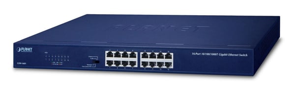 PLANET GSW-1601 - Switch - ikke-styrt - 16 x 10/100/1000 - stasjonær