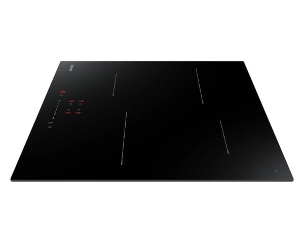Samsung NZ64T3707A1 - Induksjonskomfyrtopp - 4 plater - Nisje - bredde: 56 cm - dybde: 49 cm - uten ramme, - med linjal - svart