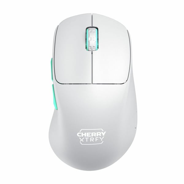 CHERRY Xtrfy M64 - Mus - ergonomisk - optisk - 5 knappar - trådlös - 2.4 GHz - trådlös USB-mottagare - svart