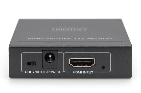 Digitus DS-45340, HDMI, 2x HDMI, 1.4b, 3840 x 2160 pikseliä, Musta, Metalli