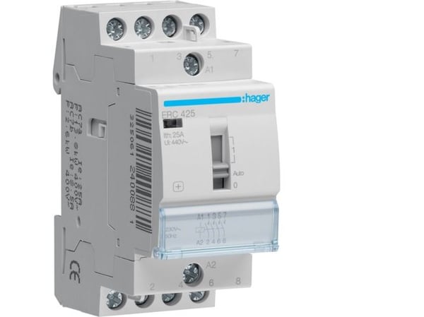 Kontaktor 25A 4 slutte 230V 2M ERC425 ERC425