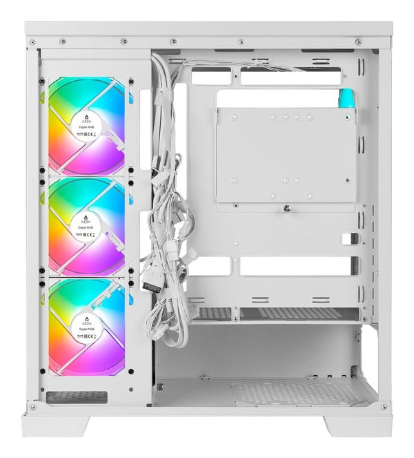 Azza Cove, Midi Tower, PC, Svart, ATX, ITX, Micro-ITX, Härdat glas, Multi