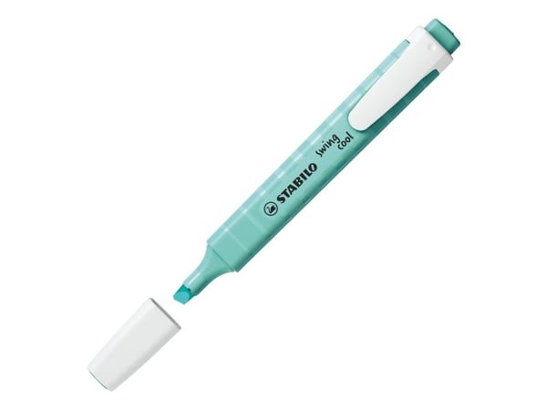 STABILO swing cool Pastel, 1 stykker, Turkis, Meisel tupp, Turkis, Hvit, Rund, 1 mm