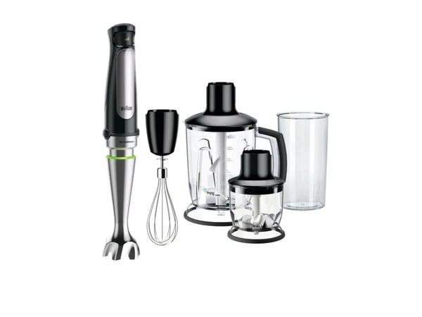 Braun MQ 7045X stavmixer 1000 W MultiQuick 7 1,25 L svart/rostfritt stål