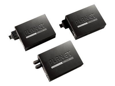 PLANET FT-801 - Fibermediekonverterare - 100Mb LAN - 10Base-T, 100Base-FX, 100Base-TX - RJ-45 / ST-läge (multi-mode) - upp till 2 km - 1310 nm