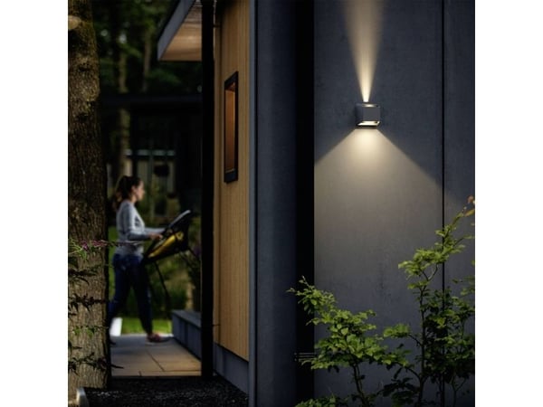 Philips Alix vägglampa 2700K UltraEfficient integrerad LED, antracit