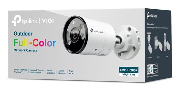 TP-Link INSIGHT S345, IP-sikkerhetskamera, Utendørs, Koblet med ledninger (ikke trådløs), 120 m, 120 dB, Vegg