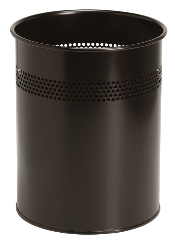 Papirkurv TWIN Metal 15 ltr. sort