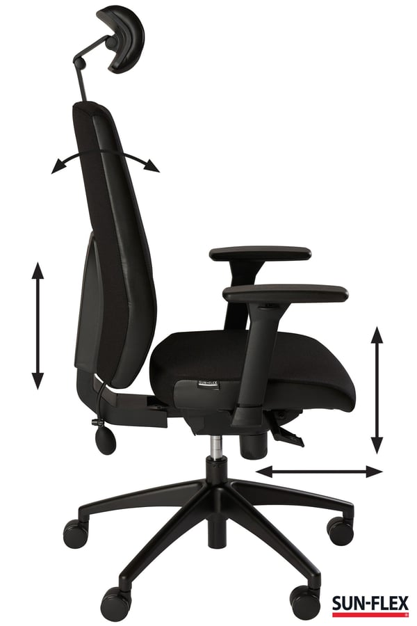 Toimistotuoli SUN-FLEX®OFFICECHAIR HB musta