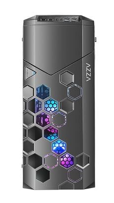 Azza STORM ARGB, Full Tower, PC, Musta, ATX, mikro ATX, EATX, Pelaaminen, Sininen, Vihreä, Punainen