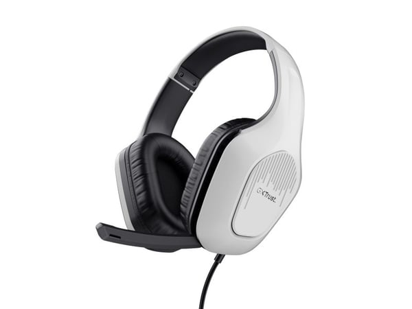 Trust GXT 415W Zirox - Hodesett - full størrelse - kablet - 3,5 mm jakk - hvit