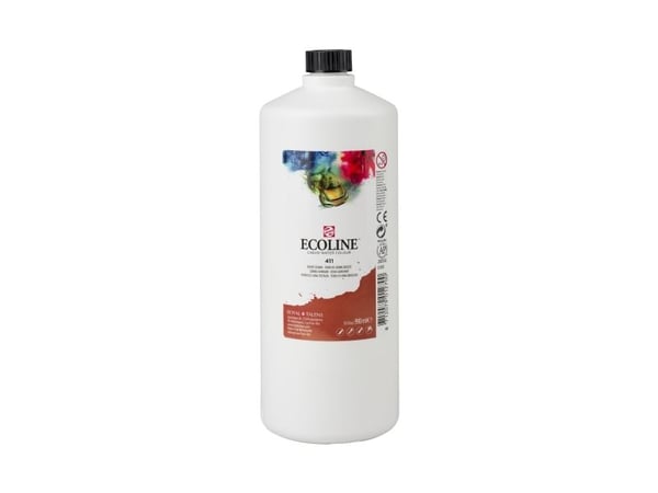 Ecoline flytende akvarellflaske 411 Burnt Sienna