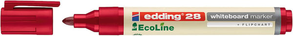 Whiteboardmarker edding 28 EcoLine rød 1,5-3mm - (10 stk.)