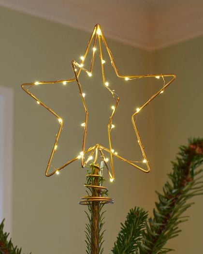 Sirius Christina joulukuusen huippu - kultainen - H 25 cm
