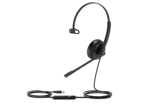 Yealink UH34 Mono - Hodesett - on-ear - kablet - USB - svart - Certified for Microsoft Teams