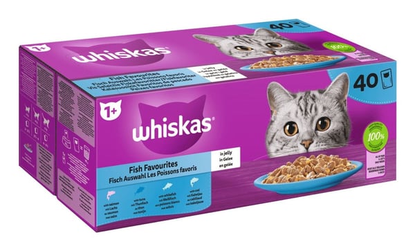 ?Whiskas 3065890155053, Vuxen, Torsk, Lax, Tonfisk, Sik, 85 g