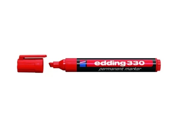 Edding 330, Rød, Sort, Rød, Plastik, 5 mm