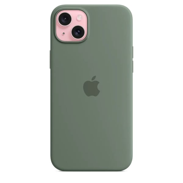 Apple - Skydd för mobiltelefon - MagSafe-kompatibilitet - silikon - cypress - för iPhone 15 Plus