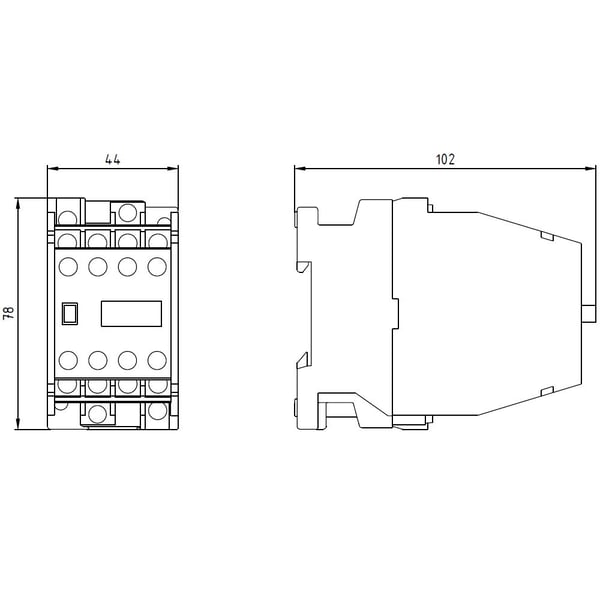 Siemens 3TH4262-0AP6 apukytkin, 1 kpl, 48 mm, 82 mm, 106 mm, 434 g