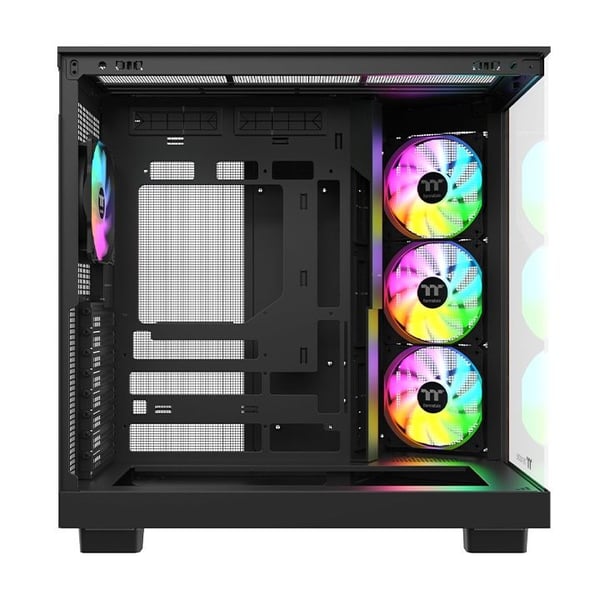Thermaltake View 380 XL WS ARGB - Mid tower - ATX - genomskinlig sidopanel (härdat glas) - ingen strömförsörjning (PS/2) - svart - USB/ljud