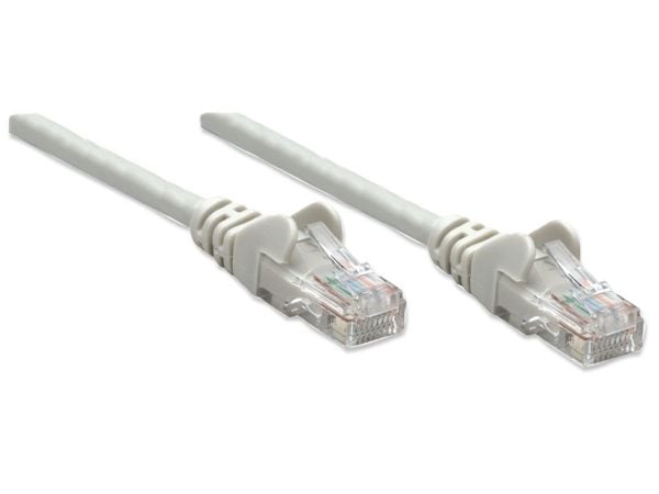 Intellinet Network Patch Cable, Cat6, 2m, harmaa, CCA, U/UTP, PVC, RJ45, kullatut koskettimet, Snagless, Booted, Lifetime Warranty, Polybag - Patch...