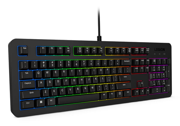Lenovo Legion K310 RGB - Tastatur - gaming - full size - bakgrunnsbelyst - USB - QWERTY - amerikansk engelsk - svart - løsvekt