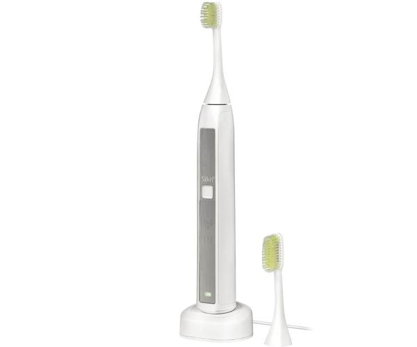 Silk''n Toothwave, Voksen, Vibrerende tannbørste, Hvit, 2 min, Oval, AC / batteri