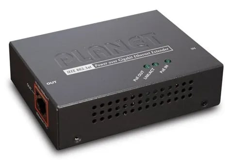PLANET POE-E201 - Forsterker - 1GbE - 10Base-T, 100Base-TX, 1000Base-T - RJ-45 / RJ-45 - opp til 100 m
