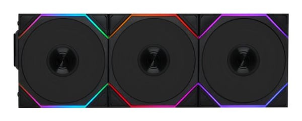Lian Li 12RTLLCD1W3B UNI FAN TL LCD fläkt 120 mm Reverse Blade 3-pack