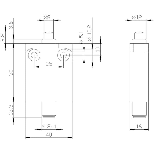 Siemens 3SE54230CC201EB1 3SE5423-0CC20-1EB1 Positionsschalter 240 V 6 A IP67 1 St., Metall, IP67, Cuboid, 60 mm, 120 mm, 25 mm