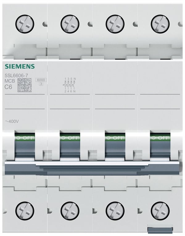 Siemens 5SL66067 5SL6606-7 Miniatyr effektbryter 6 A 400 V