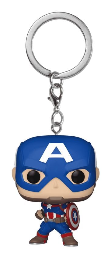 FUNKO POP! KEYCHAIN Captain America, Nyckelring, Multifärg, Blå, Vinyl, Captain America, 102 mm, Låda