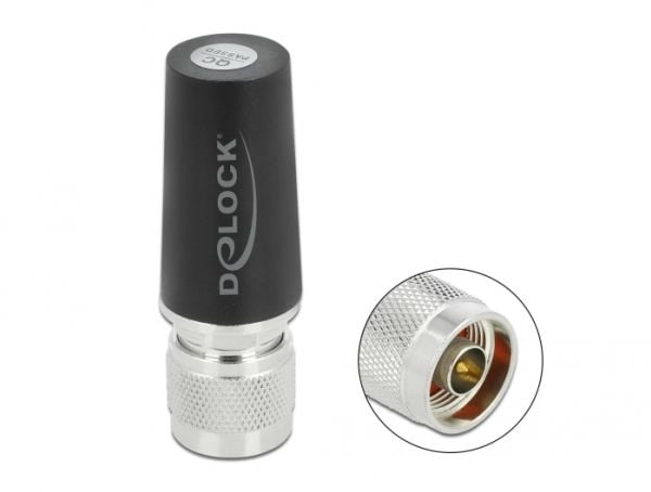 Delock - Antenne - mobiltelefon, Wi-Fi - 3 dBi - rundtstrålende - utendørs, takmonterbar - svart