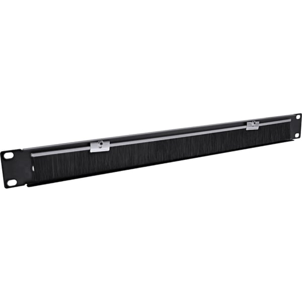 InLine 19111D, borstpanel, svart, SPCC, stål, 1U, 48,3 cm (19"), 1,2 mm