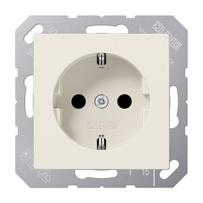 JUNG A 1520 KI, tyyppi F, Elfenben, Duroplast, 250 V, 16 A, 55 mm