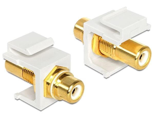 DeLOCK RCA f/f, Valkoinen, RCA, RCA, Kulta, 16,3 mm, 33 mm