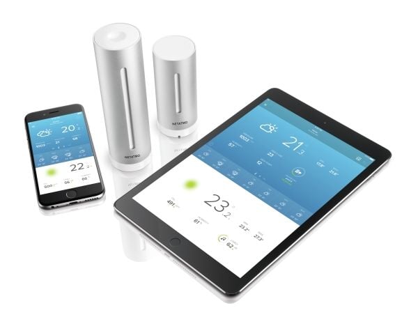 Netatmo NWS01-EC smart väderstation Wi-Fi, batteri/USB, aluminium